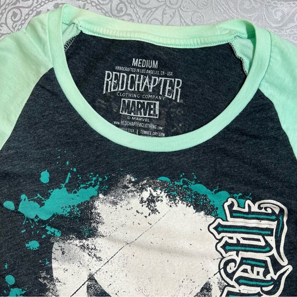 Red Chapter Marvel | The Punisher Long Sleeve Shirt // M - Picture 4 of 5